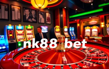 Experience the excitement of nk88 bet with a luxurious casino environment featuring roulette and slots.